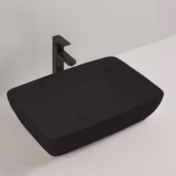Lavabo da appoggio 9440B in ceramica 59x40x14.5 cm nero opaco Scopri il lavabo da appoggio 9440B, un elegante complemento per ...