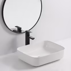 Lavabo da appoggio BOWL9391B in ceramica 50x39x13 cm. bianco Questo lavabo da appoggio è realizzato in ceramica di alta quali ...