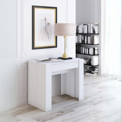 Consolle allungabile bianca 90x51,6x76,6 cm