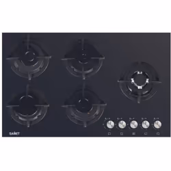Piano cottura in vetro 5 fuochi Minerva 90 nero Samet Il piano cottura Minerva 90 è realizzato in vetro nero di alta qualità, ...