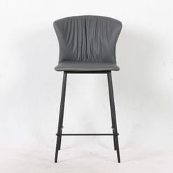 2X Sgabello Core colore antracite con gambe in metallo nero H97xL48xP52.5