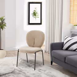 Sedia da pranzo Sirio tessuto teddy beige Scopri la sedia da pranzo Sirio, un complemento d'arredo elegante e confortevole pe ...