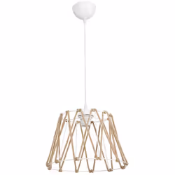 Lampada da soffitto Evren ASZ1029 in metallo bianco e paralume in corda iuta La lampada da soffitto Evren ASZ1029 presenta un ...
