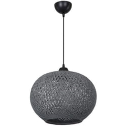 Lampada da soffitto Yumak MDL4745 con paralume in corda antracite H65xL35