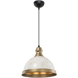 Iperbriko - Lampada da soffitto Astek ASZ1636 con paralume in metallo bianco H90xL29.5