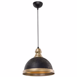 Lampada da soffitto Astek ASZ1637 con paralume in metallo nero La lampada da soffitto Astek ASZ1637 è un elegante elemento d' ...
