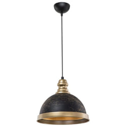 Iperbriko - Lampada da soffitto Astek ASZ1637 con paralume in metallo nero H90xL29.5