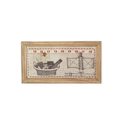 4x Lavagna memo cucito legno 38x20x2