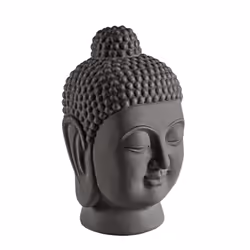 Testa di Buddha antracite Scopri la testa di Buddha in antracite, realizzata in fibra di vetro e argilla colorata. Le sue dim ...