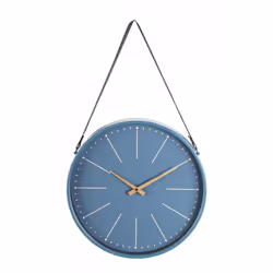 Orologio da parete blu 40x66 cm Questo elegante orologio da parete blu è realizzato in MDF, acciaio e vetro, rendendolo un'ag ...