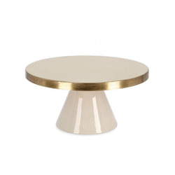 2x Alzata decorativa oro beige D.30x14h