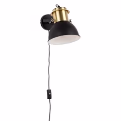 Lampada da parete ottone-nero Scopri la lampada da parete in ottone e nero, con un design elegante e moderno. La lampada ha u ...