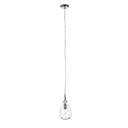 Iperbriko - Lampadario 1 luce D.15x120h trasparente argento