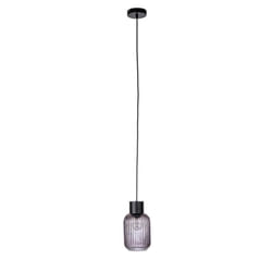 Lampadario 1 luce fumé-nero D.15x120h