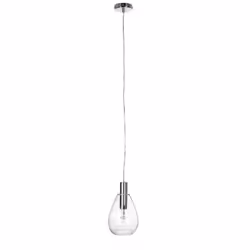 Lampadario 1 luce trasparente argento Questo elegante lampadario con una luce trasparente argento è realizzato in acciaio con ...
