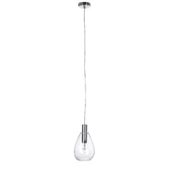 Iperbriko - Lampadario 1 luce trasparente argento D.18,5x130h