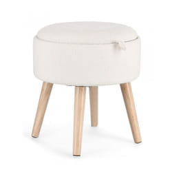 Sgabello contenitore D.39 x 42.5h in bouclé