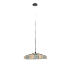 Lampadario naturale azzurro D.50x13h