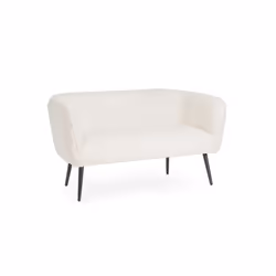 Divano 2 posti bianco boucle Scopri il nostro elegante divano a 2 posti in un raffinato tessuto effetto boucle bianco. Con di ...