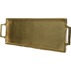 Iperbriko - Vassoio rettangolare oro 43,5x14cm con manico
