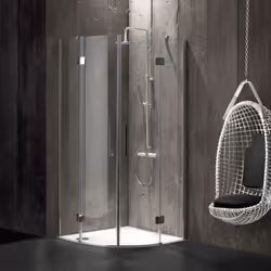 Box doccia senza telaio semicircolare e con cristallo trasparente 90x90 cm La linea di cabine doccia Lion si caratterizza per ...