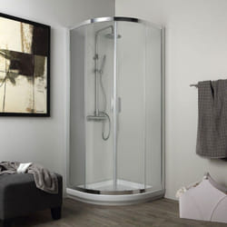 Iperbriko - Box doccia semicircolare 80x80 cm trasparente