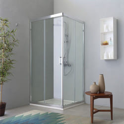 Iperbriko - Box doccia angolare 80x100 due ante scorrevoli