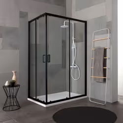Box doccia con telaio total black e vetro 6 mm trasparente 80 x 120 cm La già vasta categoria di box doccia accoglie una nuov ...