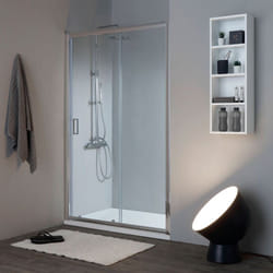 Porta doccia nicchia 130 cm cristallo trasparente
