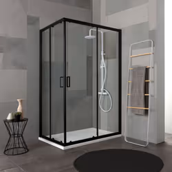 Doccia con telaio colorato nero e vetro trasparente 70 x 100 cm reversibile Vuoi un bagno moderno ma non vuoi spendere un pat ...