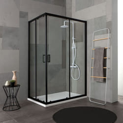 Box doccia 70x100 con profilo nero opaco