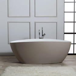 Vasca da bagno freestanding resina beige