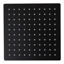 Iperbriko - Soffione quadrato braccio doccia nero opaco