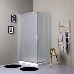 Box doccia rettangolare 80x120 in vetro satinato da 6mm con ante scorrevoli La linea Genova di box doccia si amplia con il mo ...