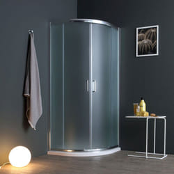 Iperbriko - Box doccia angolare 80x80 cristallo satinato