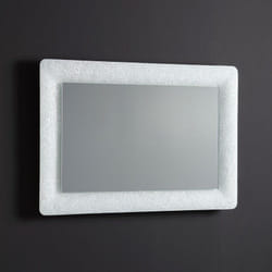 Specchio con cornice bianca 90x62 cm
