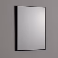 Specchio rettangolare 50x70 reversibile con telaio in pvc e bordino nero opaco L'assortimento di specchi si amplia con questo ...