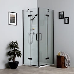 Box doccia 90x90 cm nero opaco