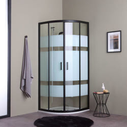 Box doccia angolare 90x90 profili neri