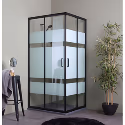 Cabina doccia 70x100 h190cm nera con pareti serigrafate La sezione di box e cabine doccia si amplia con il nuovo modello dell ...