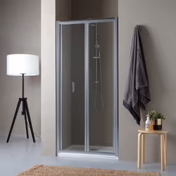 Porta per doccia nicchia a libro da 80cm salvaspazio La porta per doccia a libro da 80cm è una soluzione adatta per migliorar ...