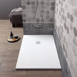 Piatto doccia 100x80 in resina bianco effetto pietra I piatti doccia della collezione Milano si caratterizzano per spessore s ...