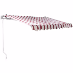 Tenda da sole avvolgibile cm.400 x H.300 - bordeaux/bianco La tenda da sole avvolgibile è un'ottima soluzione per proteggere ...