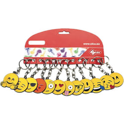 Portachiavi emoji assortiti - 12 pezzi