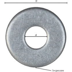 Rondella grembialina inox A2 17x3,0x50 mm