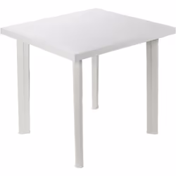 Tavolo in polipropilene 'Fiocco' bianco Il tavolo 'Fiocco' in polipropilene bianco è un complemento d'arredo elegante e funzi ...