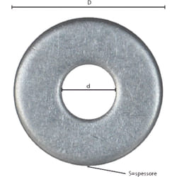 Rondella grembialina inox A2 15x3,0x44 mm