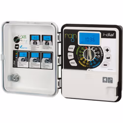 Centralina per irrigazione Rain 'I-DIAL' 8 stazioni - 24 volt La centralina per irrigazione Rain 'I-DIAL' è un dispositivo av ...