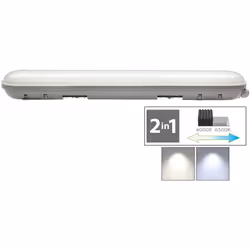 Plafoniera doppio tubo led 1500x100x68 mm La plafoniera doppio tubo led è una soluzione ideale per illuminare ampi spazi con  ...