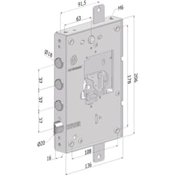 Iperbriko - Serratura triplice per porte blindate 28 mm